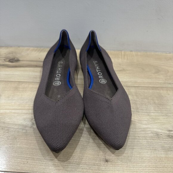 Rothy's The Point Shoes Womens Size 11 Brown Knit Flats Eco Friendly Ballet - Picture 1 of 7